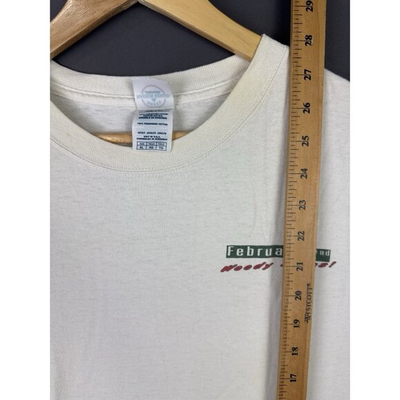 Vintage Y2K Happy Woodchuck Day Draft Cider Amber Alcohol Beer White Promo XL - Picture 11 of 11